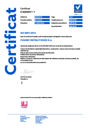 ISO9001:2015 Certificate