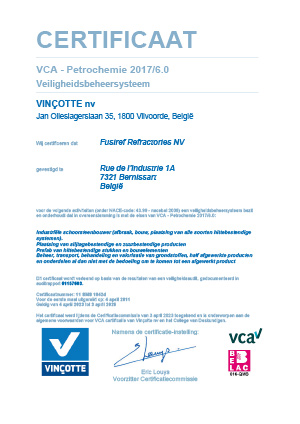 VCA** Version 2017/6.0 Certificate